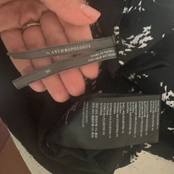 Anthropologie Sweetheart Top‎ Black Floral Long Puff Sleeve Blouse Top Size XS - Picture 7 of 9